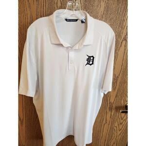 Cutter & Buck Detroit Tigers Polo Shirt Men's XL White MLB Baseball